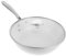 OUNONA Wok de Cerámica con Tapa de Sartén Antiadherente para Cocina Gas para Freír y Cocer al Vapor Utensilios de Cocina Multifuncionales