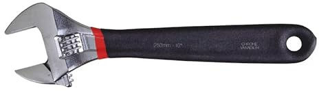 Wurth Verstellbarer Schraubenschlüssel, ummantelt, 200 mm, Griff aus geschäumtem PVC für besseren Halt und Schutz vor Kälte