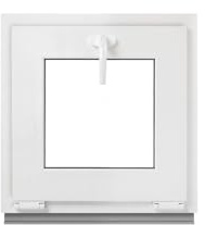 Framex Finestra per cantina, bianca, 40 x 40 cm, 2 x 32 mm (4/24/4), piccola finestra larghezza x altezza (400 x 400 mm), funzione di finestra ribaltabile