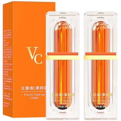 Japanese Vitamin C Makeup Tone Up Cream, Japanische Vitamin C Make-up-Tönungscreme, Aufhellende Concealer, Fünf Vitamin C feuchtigkeitsspendende Creme, Lang anhaltend für alle Hauttypen (2)
