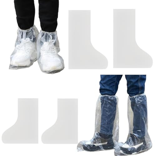 2 Pares Cubre Zapatos Impermeable, Zapatos de Lluvia, Zapatos a Prueba de Agua Cubierta,Cubierta del Zapato Impermeable,Cubrecalzado Impermeable Moto Botas, Larga y Corta