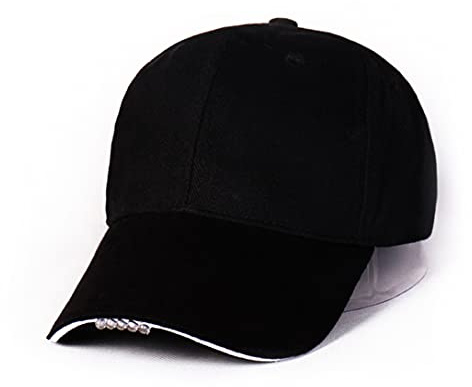 Jorzer Sombrero LED de algodón con linterna manos libres, gorra de béisbol, faro para acampar, gorra deportiva, sombrero LED, linterna, iluminación, luz para acampar.