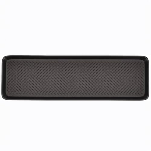Nicoman Boot Tray Shoe Organiser Soft Rubber Non Slip Washable Multipurpose Plant Rack Mat Plain Black Drip Container Floor Carpet Protection for Home Garden Indoor Outdoor Shed Garage - 140 x 40cm