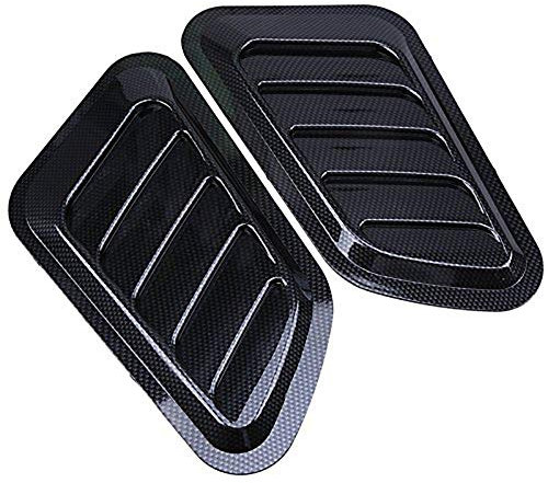 NewL - Rejilla de ventilación lateral para capó de coche (cromada, autoadhesiva)