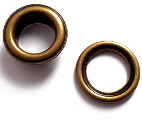 Eyelet Grommets with Washer Pack of 20 (Brass, 8mm)