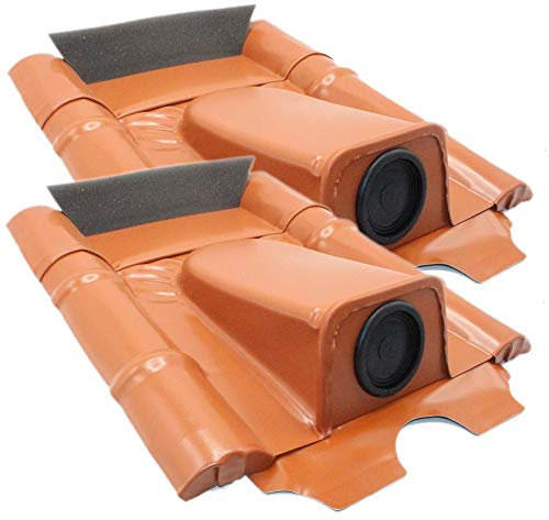 2er-Set Dachdurchführung für Betonziegel, Rot pulverbeschichtet, verzinkt