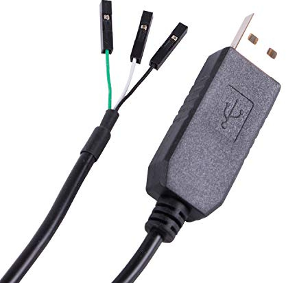 FTDI USB to TTL Serial 3.3V 5V Adapter Cable with 3 Pin 0.1 inch Pitch FeMale Socket Header UART IC FT232RL Chip for Windows 10 8 7 (3.3v ttl logic level)