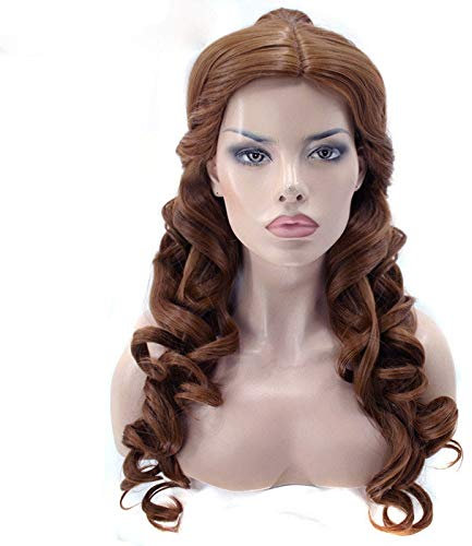Die Schöne und das Biest Erwachsene Frauen Prinzessin Belle Pferdeschwanz Perücke Cosplay es Haar Buch Pferdeschwanz Belle Kostüm AG-379