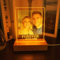 flowers Hua Personalisierte Geschenke 3d Foto Glas Lampe Fotogeschenke Bilder Personalisiertes Nachtlicht für Frauen Geschenk Weihnachten Valentinstag zum Jahrestag Geschenk(Stil 4)