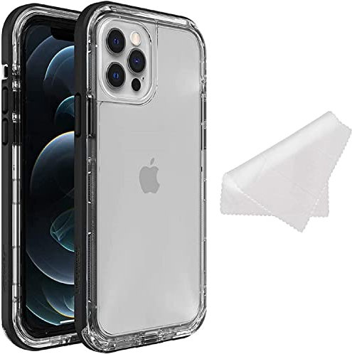 LifeProof Next Series Schutzhülle für iPhone 12 & iPhone 12 Pro (nur mit Reinigungstuch), Schwarz