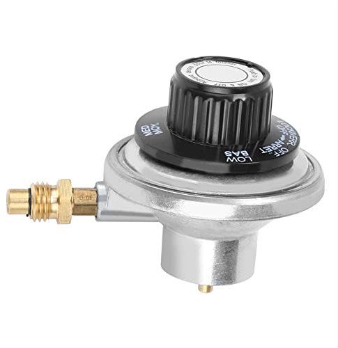 Adjustable Propane Gas Regulator Valve for BBQ Grill Camping Low Pressure Zinc Alloy Control Valve 1 Inch 20UNF