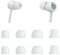 ALXCD Ear Tips Compatible with Beats Flex Earbuds, S/M/L/D 4 Sizes 4 Pairs Soft Silicone Eargels Replacement Earbuds Tips Ear Tips, Compatible with Beats Flex, 4 Pairs (Gray)