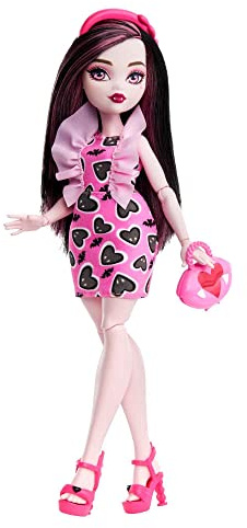 Monster High Draculaura-Puppe mit über 10 flexiblen Gelenken für Mädchen ab 4 Jahren