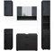 Vicco Ensemble de Meubles de Salle de Bain Irma, Anthracite Haute Brillance, 5 pièces