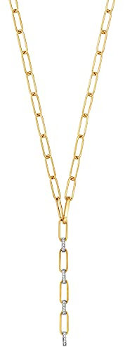 Julie Julsen JJNE01037.3 Damen Kette Sterling-Silber 925 Bicolor Gold weiß 60 cm