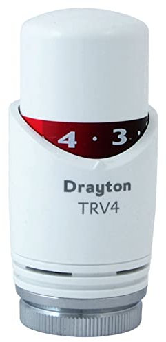 Drayton TRV4 Head Only White 0707007 - Repuesto de válvula termostática de radiador TRV4