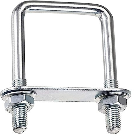 duoyif U-Schrauben M10 90mm x 150mm Bügelschraube Quadratische Edelstahl Mit Mutter Rahmenplatte Unterlegscheibe U Bolzen Für Rohr Befestigung Auto Schiffen Abschleppen 1Stück (M10 90x150mm)