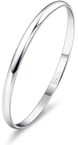 Diamday 925 Sterling Silber Ring Frauen Männer Schlicht Verlobungsring Polierte Trauring Hochzeit Glänzend Elegant Ring Silber Damen Ehering für Paar Simpel Damenring Herrenring Schmuck 1MM 65