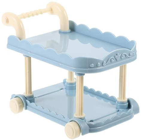 ibasenice Mini Trolley pour Maison De Poupées Modèle De Voiture De Restauration Miniature Accessoire De Cuisine Charmant Décoration De Maison Jouet