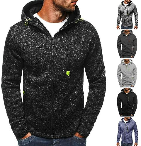 TIMELYE Regenjacken Herrn Gürtel Coat Parka Kurzmantel Herren Schwarz Jacket Lang Skijacke Herren Warm Wintermantel Parka Herren(1-Black,M)