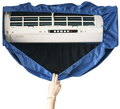 Housse De Nettoyage Pour Climatiseur Fendue, Sac De Service De Climatisation, Imperméable à L'eau, Protection Propre Pour le Lavage de la Poussière, Outil Universel De Lavage de la Poussière Pour Clim