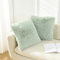 NordECO HOME 2er Set kissenbezüge Kissen Künstlich Pelz Fellkissen Dekorative Deko Kissen Kuschelkissen Flauschig Sofakissen Weich Plüschkissen für Sofa 50x50 cm Grasgrün