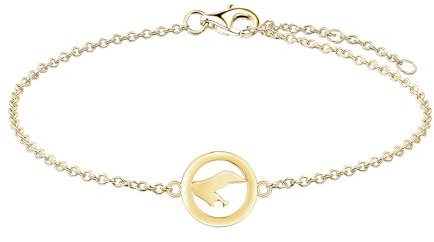 PAM jewels BORKUM Armband, 925er Silber, vergoldet mit Inselumriss Nordseeinsel Borkumarmband