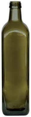 12 Bottiglie Per Olio E Liquore 750 ml - Marasca Quadre Vuote In Vetro Scuro Uvag con Dosatore Olio Salvagoccia e Tappo Ermetico - Made In Italy - Uso professionale e domestico