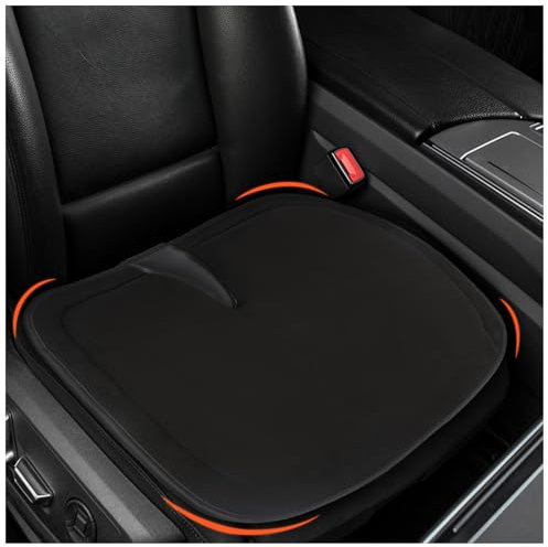 ZATOOTO Sitzkissen Auto Sitzpolster Memory Foam, Sitzbezug Auto Vordersitze, Sitzschoner Auto Für Büro Hause, Weich rutschfest, Schwarz, Groß