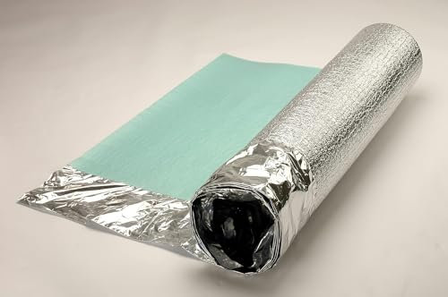 IMPERIAL STUDIOS 2MM Silver Wood, Laminate, LVT & Vinyl Flooring Underlay - 1m x 15m Comfort Acoustic Foam Floor Roll with Foil Damp Proof Membrane - Moisture Protection & Heat Insulation