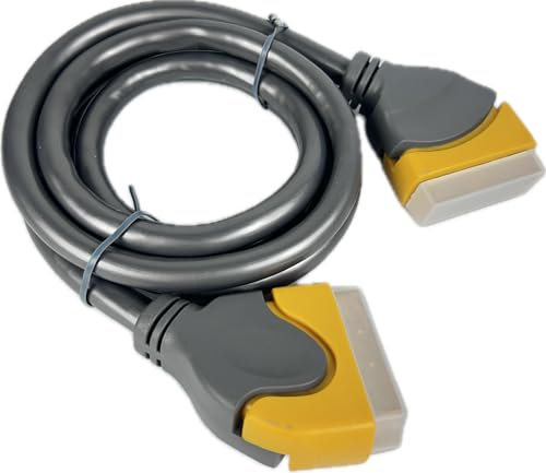 Sanfor Scart-Kabel, Stecker auf Stecker, SCART-Kabel, 21-polig, Scart-Stecker, Scart-Kabel, Durchmesser 7 mm, Schwarz, 1,50 m