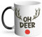 Thermoreagierende Tasse – Oh Deer Rentier Weihnachten Winter Geschenk Weihnachtsmann – 325 ml