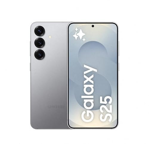 Samsung Galaxy S25 128GB Teléfono Móvil con IA, Galaxy AI, 12GB RAM, Cámara 50MP, Dual SIM, IP68, Garantía del Fabricante 3 Años + 1 Año Extra, Color Gris (Versión Española)