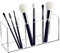 SJDOFU Make-up-Pinselhalter, Kosmetik Pinselhalter mit 3 Fächern, Acryl Schminkaufbewahrung Kosmetikpinsel Behälter Make Up Pinsel Organizer für Pinsel Eyeliner Lippenstift Bürsten