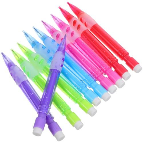 Artibetter Mini Porte-mines Courts 0,7 Mm, Lot De 10 Petits Crayons Gomme Intégrée, Plastique Léger, Adaptés Aux Projets Scolaires Et Activités La Maison