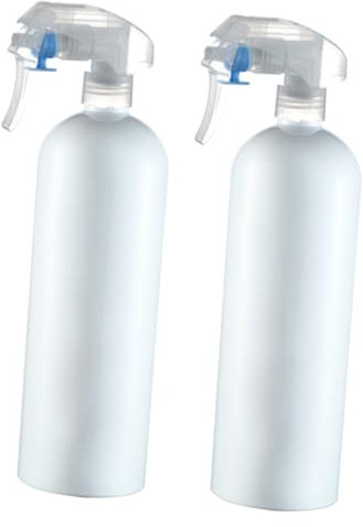 WRITWAA 2piezas Botella De Spray Blanca De Cilíndrica y Rellenable Dispensador De Agua Para Jardín y Cosméticos