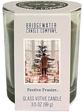 Bridgewater Glas Votivkerze Festive Frasier 99 g