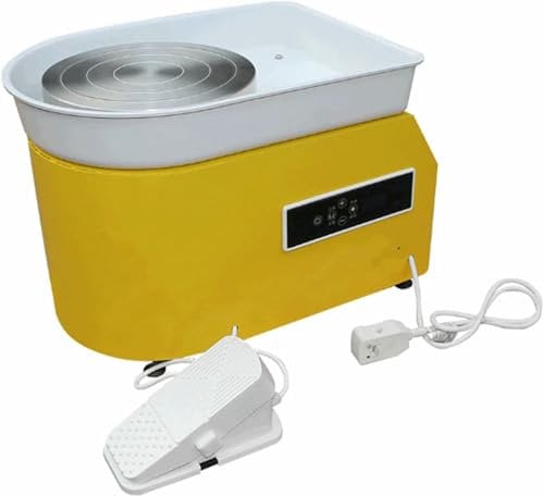 AFLEPCBRQ Macchina per Tornio in Ceramica, Strumento per Modellare La Ceramica, Lavello Lavabile di 350 W, 220 V, con Controllo del Pedale, Macchina per Ceramica Elettrica Rotante