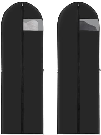 Noaxylic 2 Piezas Fundas Ropa Largos, 60x180 cm Funda Antipolvo Plegable | Bolsas para Guardar Ropa, Funda Traje, Portatrajes Mujer Vestido Largo, para Vestidos Abrigos Trajes Bolsa de Traje Antipolvo