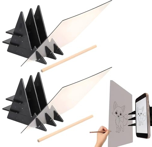 PjuQow 2 Stück Zeichenprojektor für Kinder Zeichnen Projektor Malprojektor Kinder Kids Projector, DIY Drawing Tracing Pad, Anime- und Kunstzeichenprojektor für die genaue Kopierung von Leuchtplatten