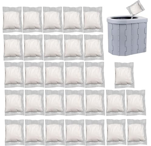 Lot De 60 Poudres De Toilette Portables, Produit Wc Chimique Camping Car, Produit WC Chimique Camping Car, Neutralisateur D'odeurs,Absorbeur D'urine,Gel Liquide Solide Pour Voyage Randonnée Extérieur