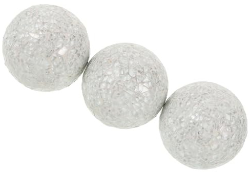 DONFAMDS 3pcs Glass Decorative Balls Set 3.1 Inch Mosaic Sphere Orbs for Table Centerpiece, Lightweight with Good Workmanship, for Cafe and Wedding Decorations