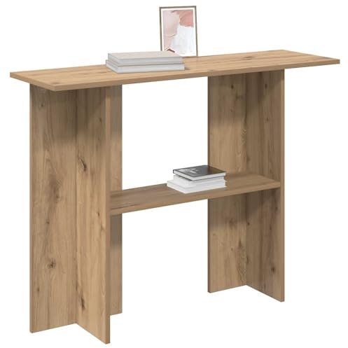 vidaXL Konsolentisch Artisan-Eiche 100 x 30 x 75 cm Holzwerkstoff, Moderner Konsolentisch, platzsparend für Flur, schmaler Akzent, Eingangsbereich Deko, aus hochwertigen Holzwerkstoffen