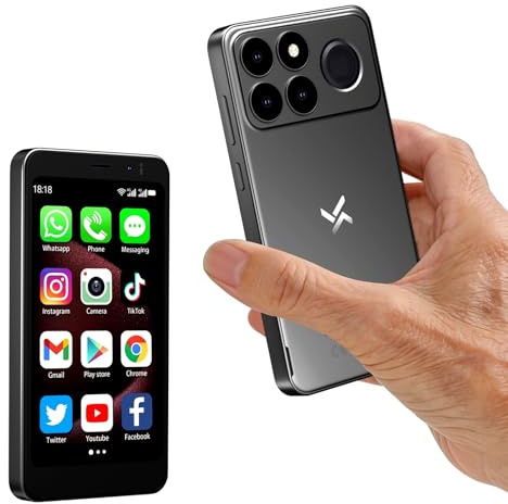 Mobile Phones, 5 Inch Cheap Phone, 4G Dual SIM Slot, 12GB+32GB/512TF, Black | Mini Smartphone, 3000mAh, Type-C & 3.5mm Jack & Big Speaker, GPS, Face ID, Light Smartphones, Gifts for Kids/Seniors/Backup