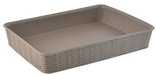 Stefanplast Elegance Basket, Dove Grey, Large/35.5 x 26 x 6 cm