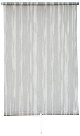 Sunlines HWA10615 Springrollo Dekor Vertikalstreifen, Tageslicht, PES, grau / weiß, 142 x 180 cm