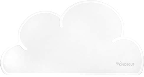 Kindsgut Set de Table Enfant en Silicone étanche et antidérapant en Forme de Nuage, aux Couleurs discrètes, Blanc