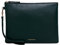 Doris&Jacky Damen Echtes Leder Clutch Schaffell Geldbörse Abendtasche mit Handschlaufe (Grün)