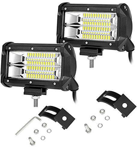 AUXTINGS LED Arbeitsscheinwerfer 5 Zoll 72W LED Zusatzscheinwerfer 5600LM Auto Scheinwerfer Offroad Flutlicht Spotlight 6000K Wasserdicht IP67 Arbeitslicht 12V (2 Stück)