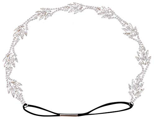 Beaupretty Braut Stirnband Elegent Strass Haarband Hochzeit Haarschmuck Zubehör für Festzüge Proms Geburtstagsparty